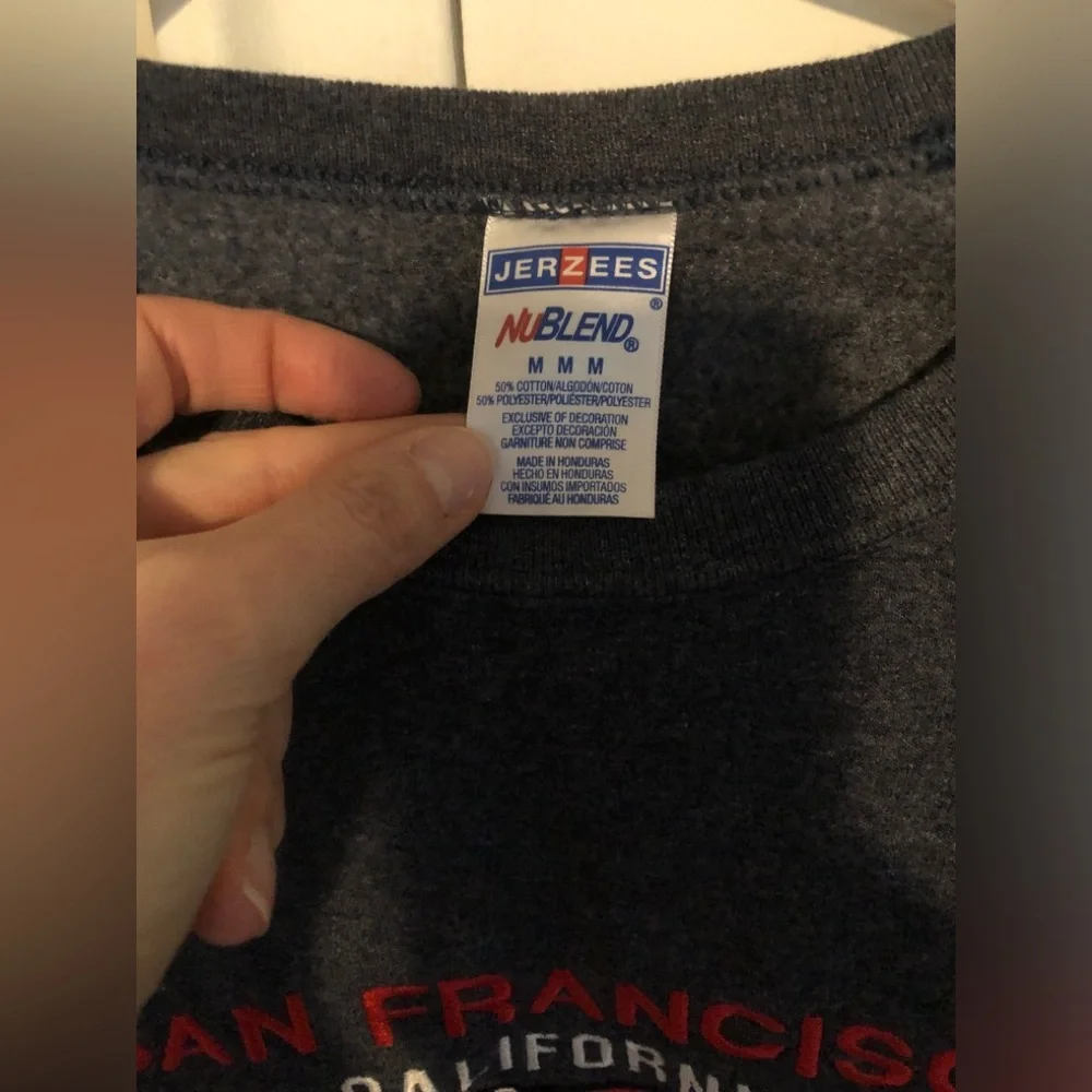 San Francisco Graphic Men's Crewneck Sweater - navy blue